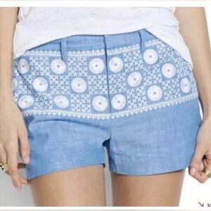 Madewell Chambray Sunstitch Shorts Size 0